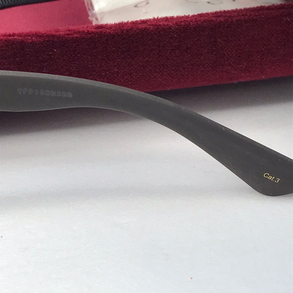 - New- 💯 original  Gucci Grey/Brown Havana GG0008S Square Sunglasses - Picture 11 of 12